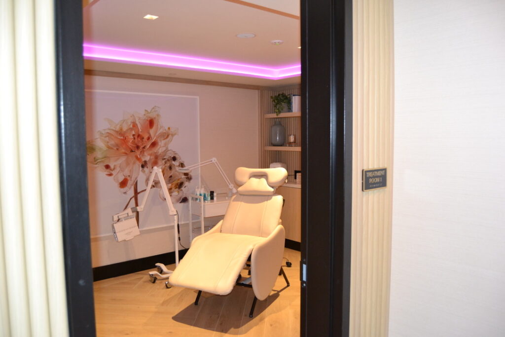 looking in the door to a salon room