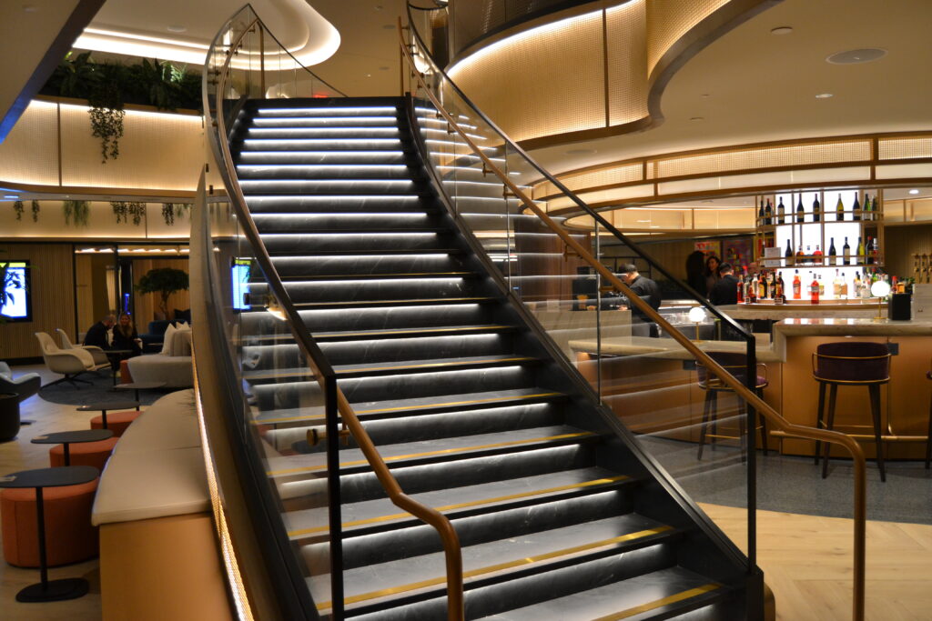 large staircase inside lounge