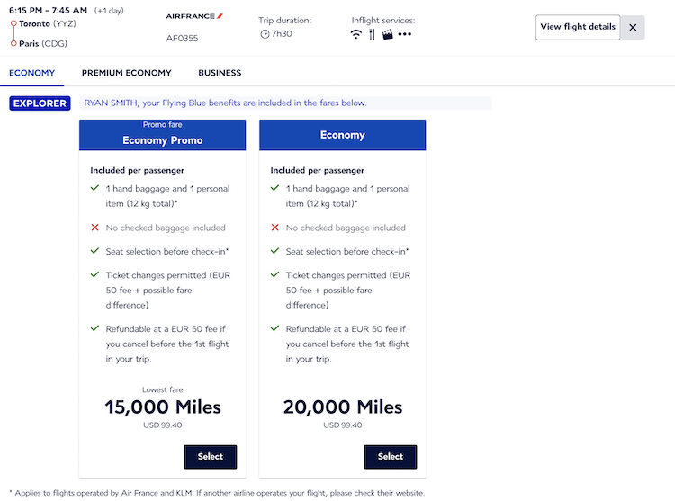 Example Promo Reward showing the discount