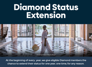 Hilton Diamond Status Extension banner