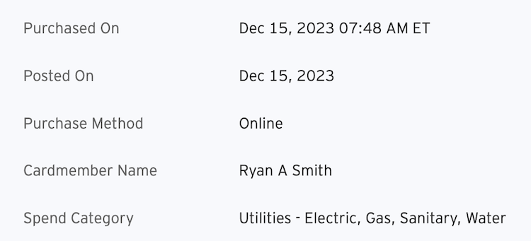 transaction details for Plastiq mortgage payment
