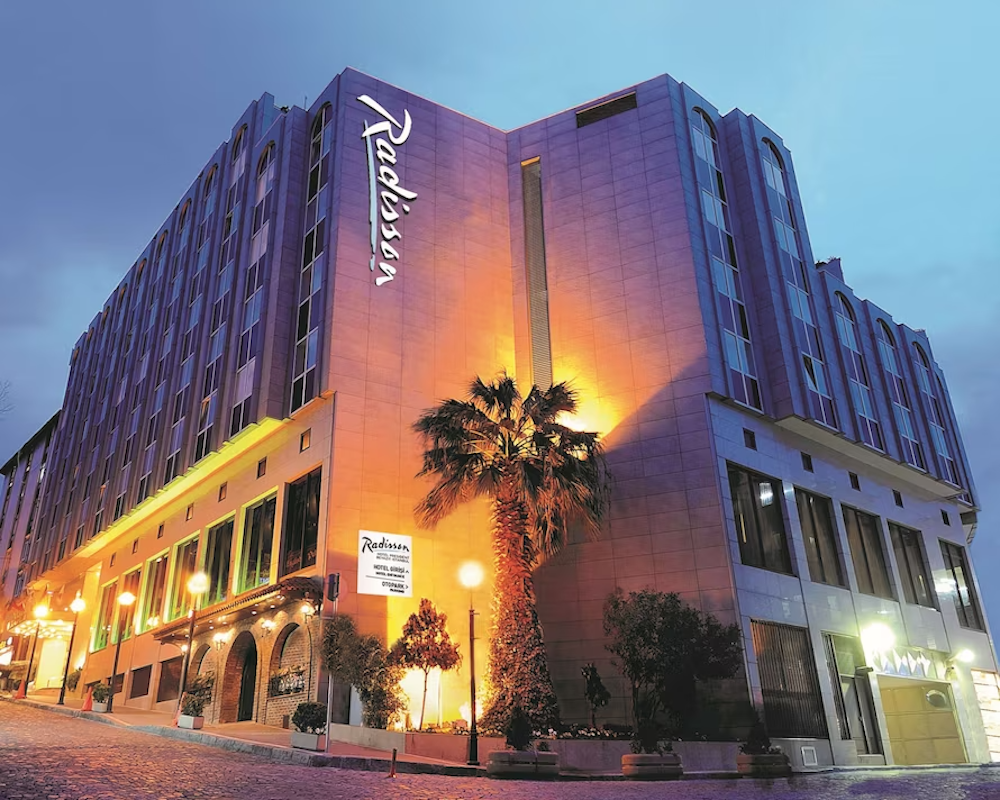 Radisson Hotel President Old Town Istanbul seen at night