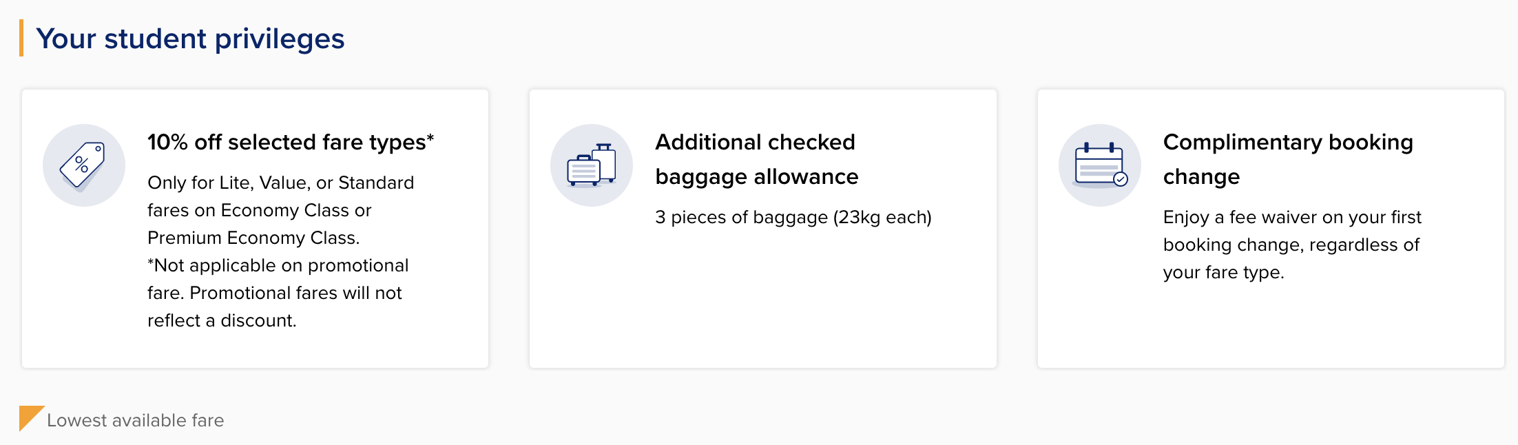 Singapore Student Privileges benefits