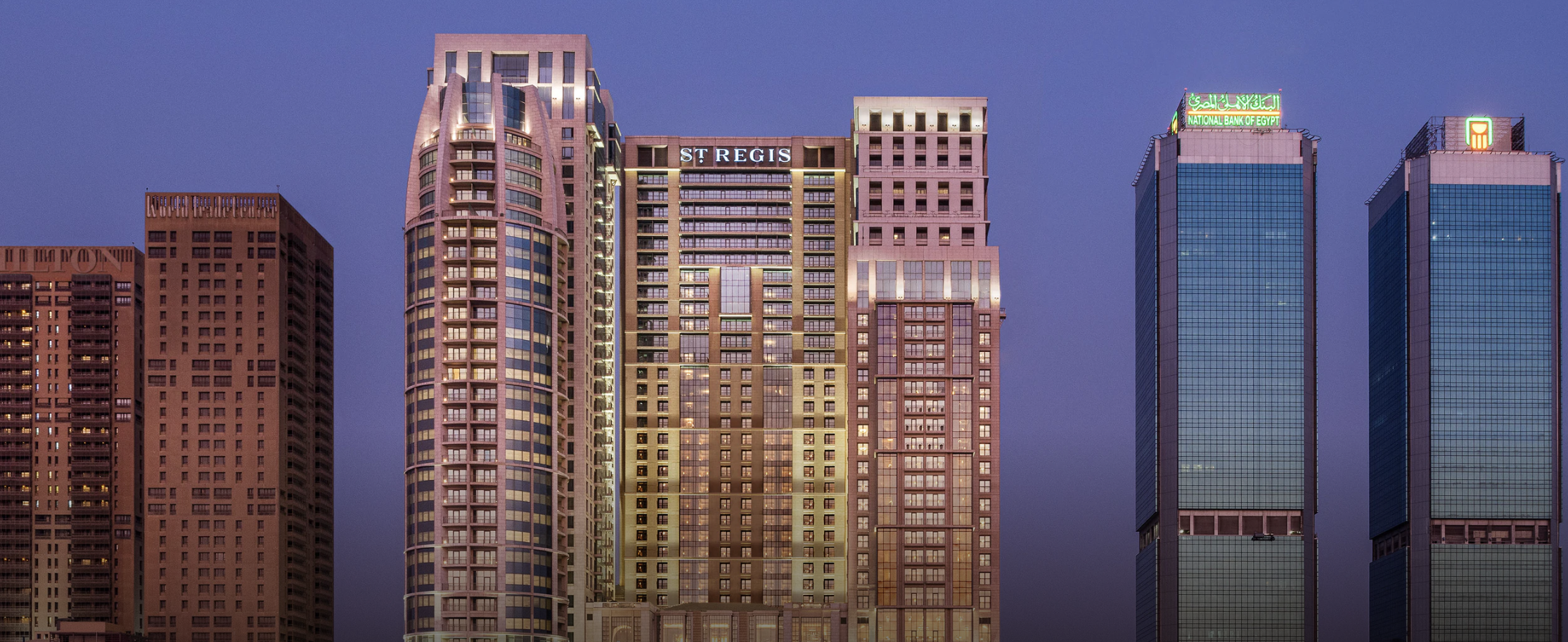 An exterior shot of the St. Regis Cairo