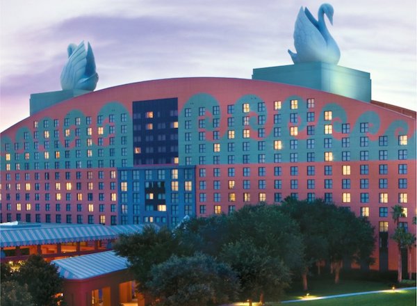 The Walt Disney World Swan Hotel seen from the outside