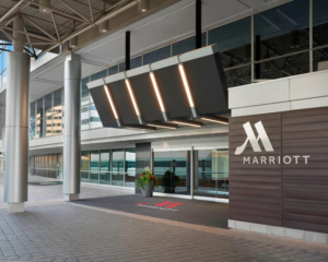 Entry to the Toronto Marriott City Centre Hotel