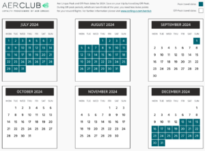 Aer Lingus peak and off-peak calendar for 2024 page 2