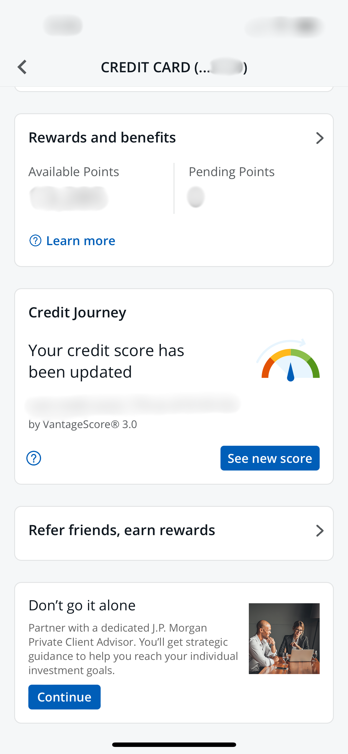 refer friends screen inside the chase app
