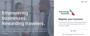 AAdvantage Business login page
