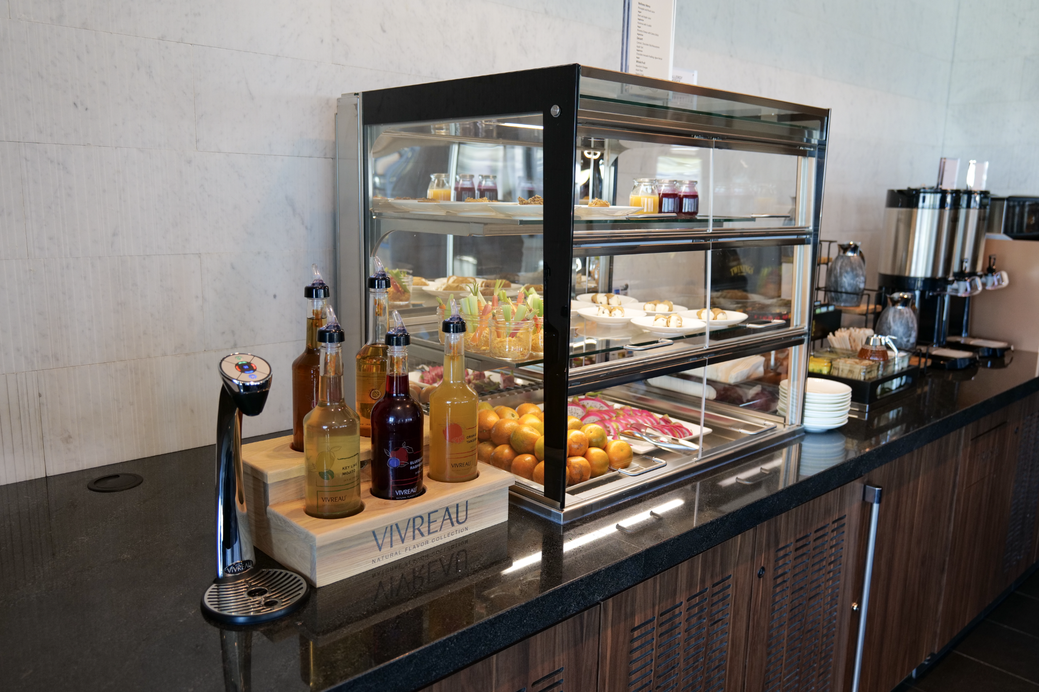 Self-serve snack selection at Amex Centurion Lounge ATL