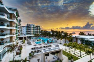 Sunset over the ocean at Alaia Belize Marriott Bonvoy Autograph Collection