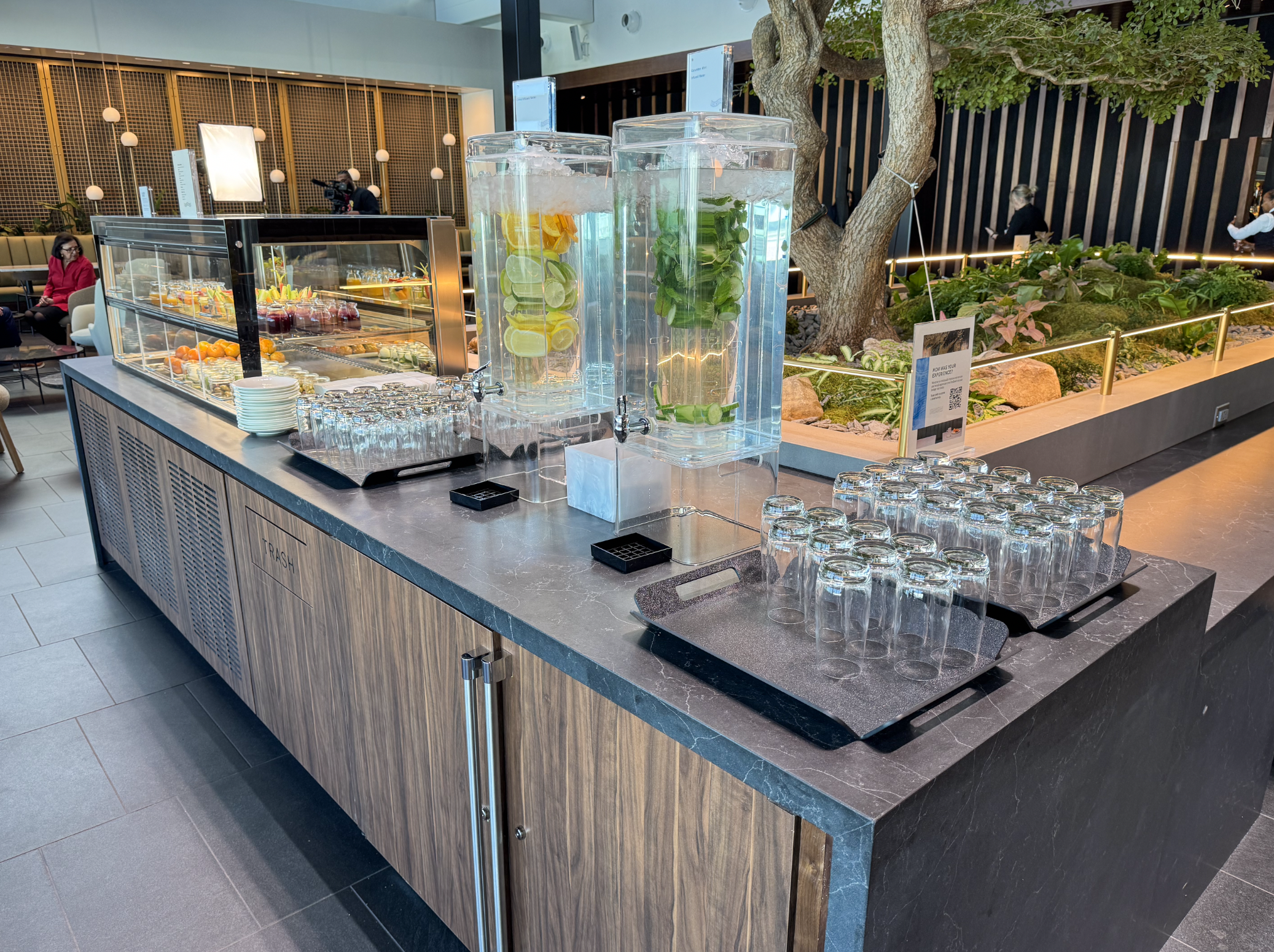 Self-serve snack selection at Amex Centurion Lounge ATL