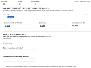 Citi Etihad transfer