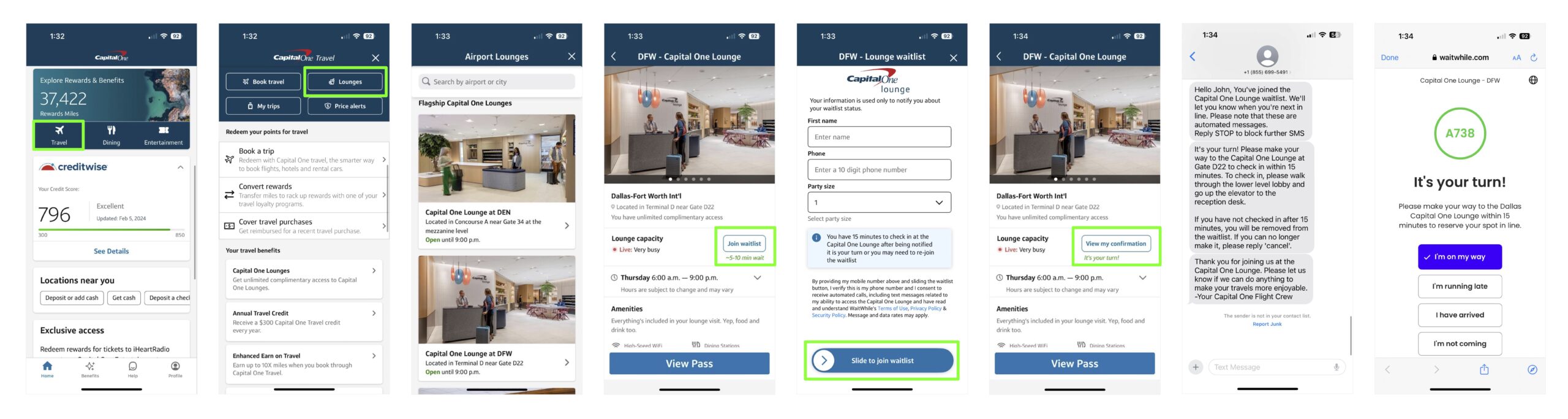 Capital One Lounge Capacity Tracker Steps to Use