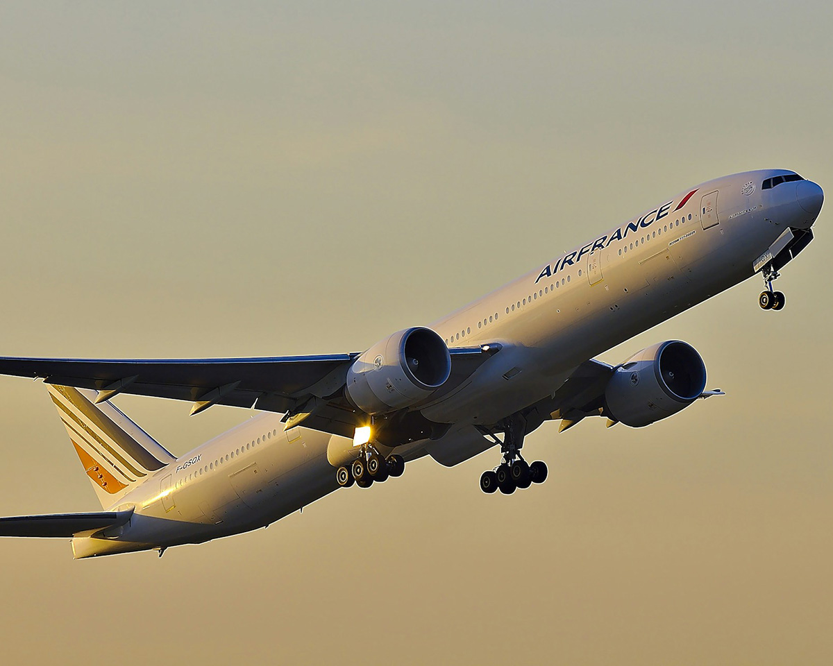 Air France Wide body jet taking off