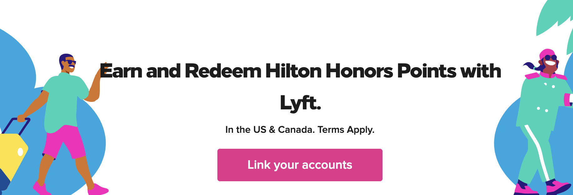 Hilton/Lyft partnership banner