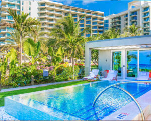 a private plunge pool at a villa within a luxury hotel property