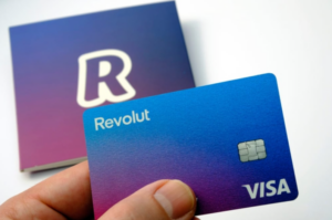 Screenshot showing the Revolut prepaid debit card.
