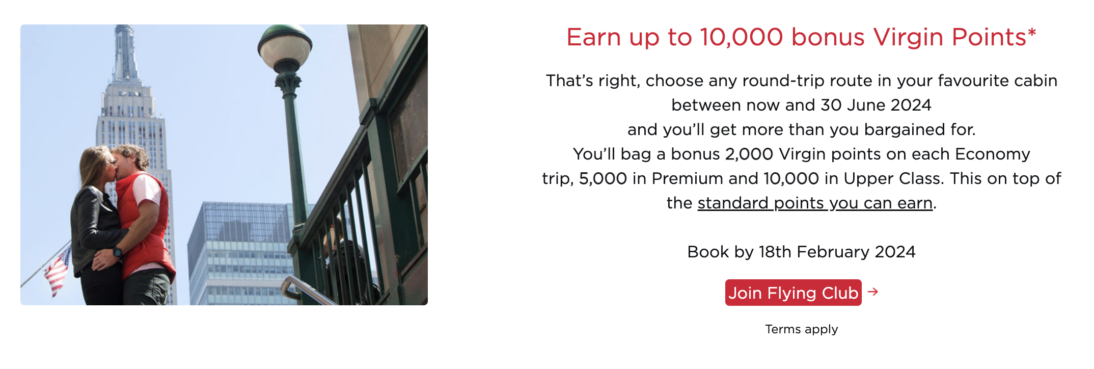 Virgin 10K points offer