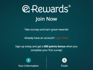 e-Rewards "Join Now" image for entering all of your information