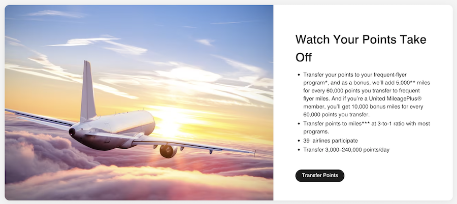 Marriott airline transfer banner.