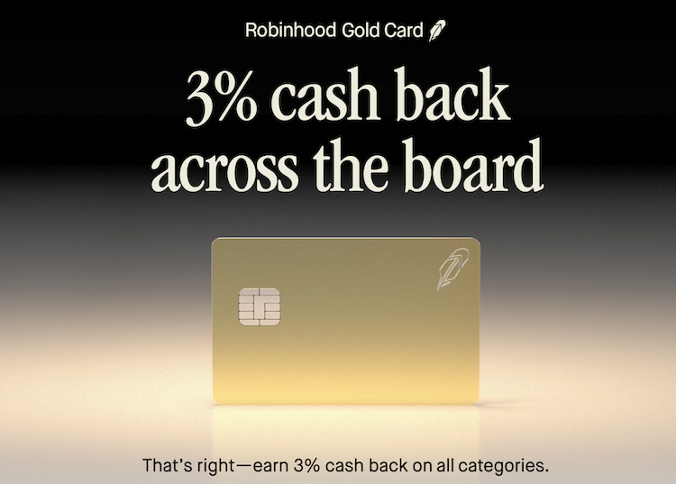 Robinhood Gold Card banner.
