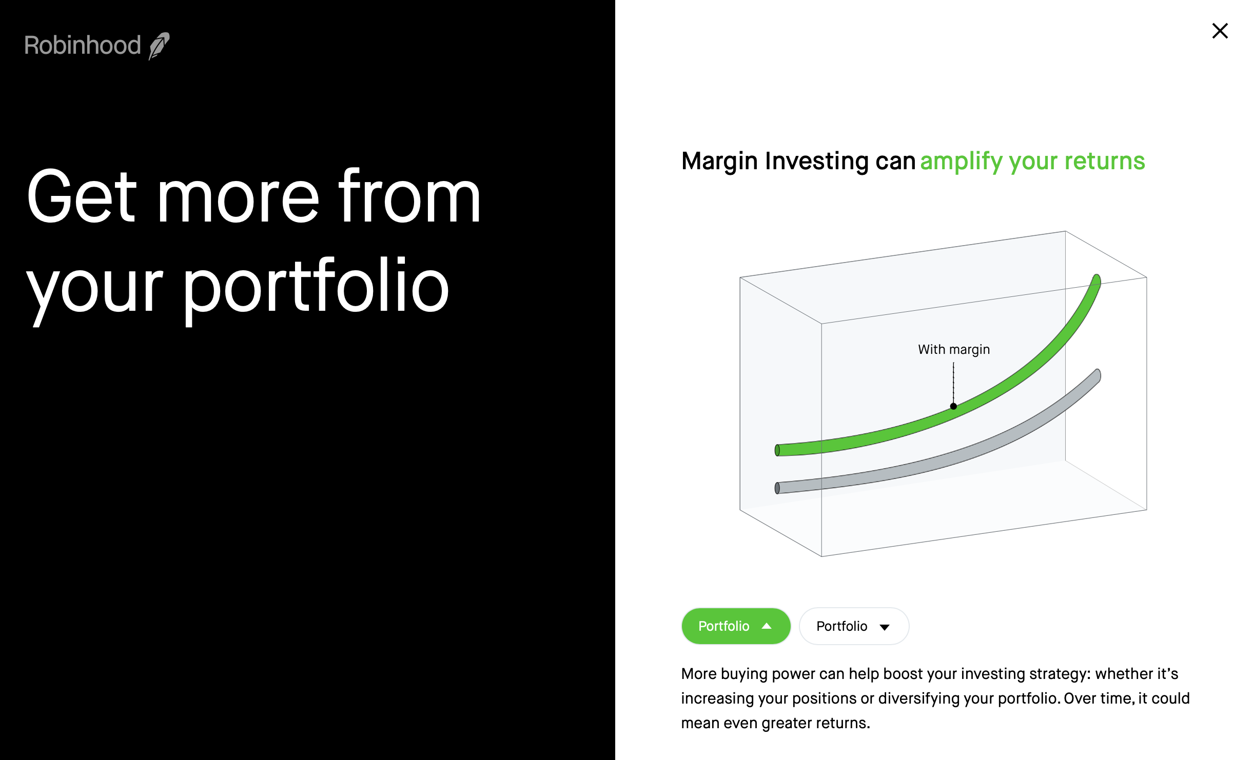 Robinhood Margin marketing