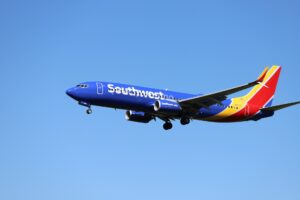 Southwest aircraft coming in to land