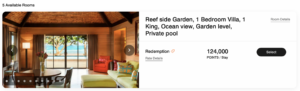 Award pricing for the hotel being discussed