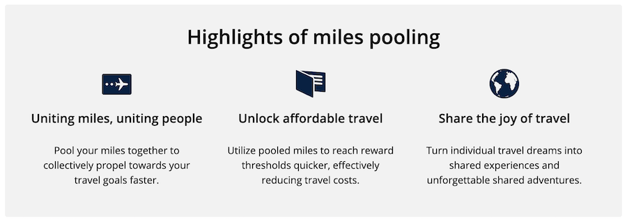 United "Highlights of miles pooling"