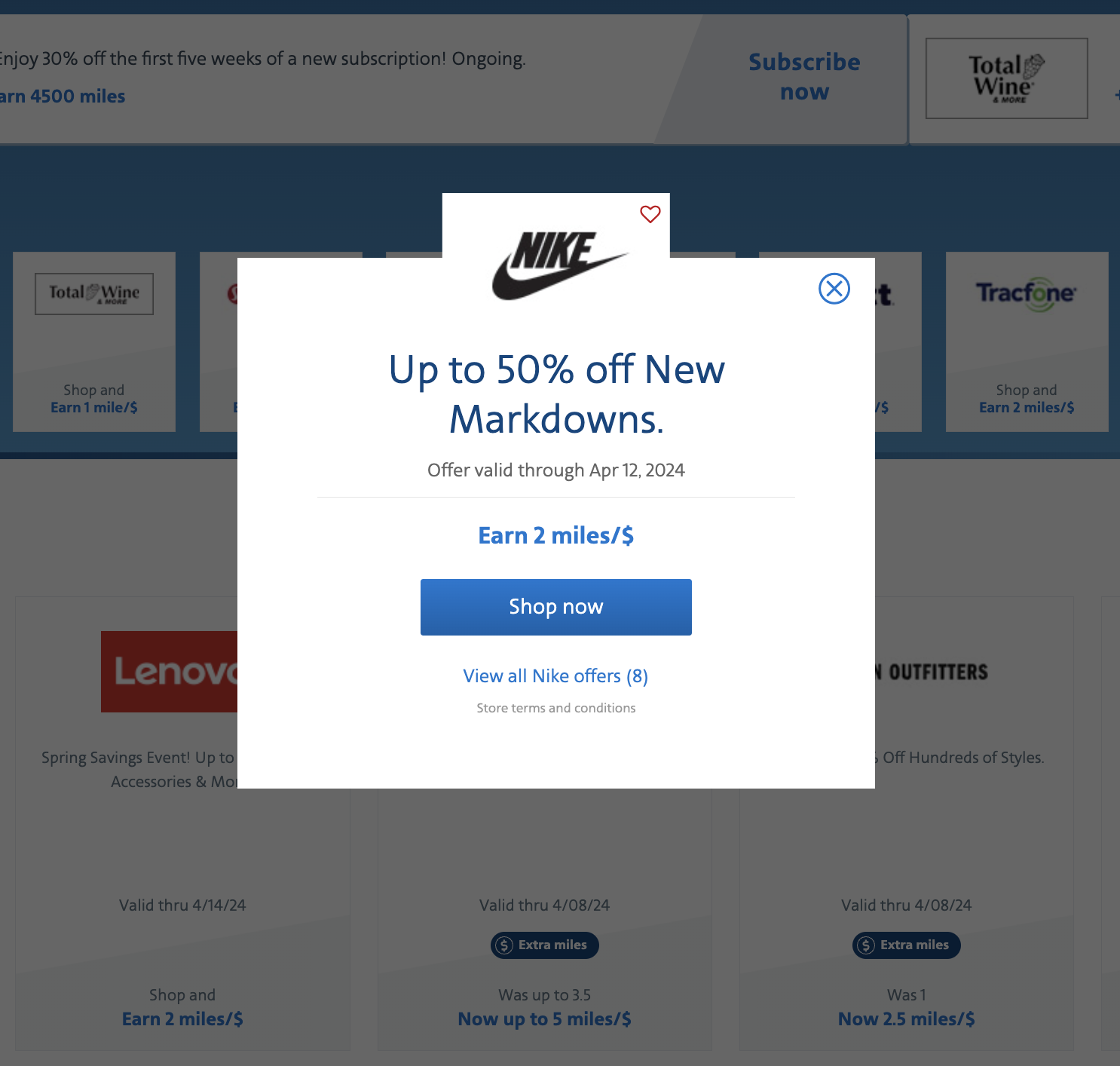 AA Eshopping Nike banner.