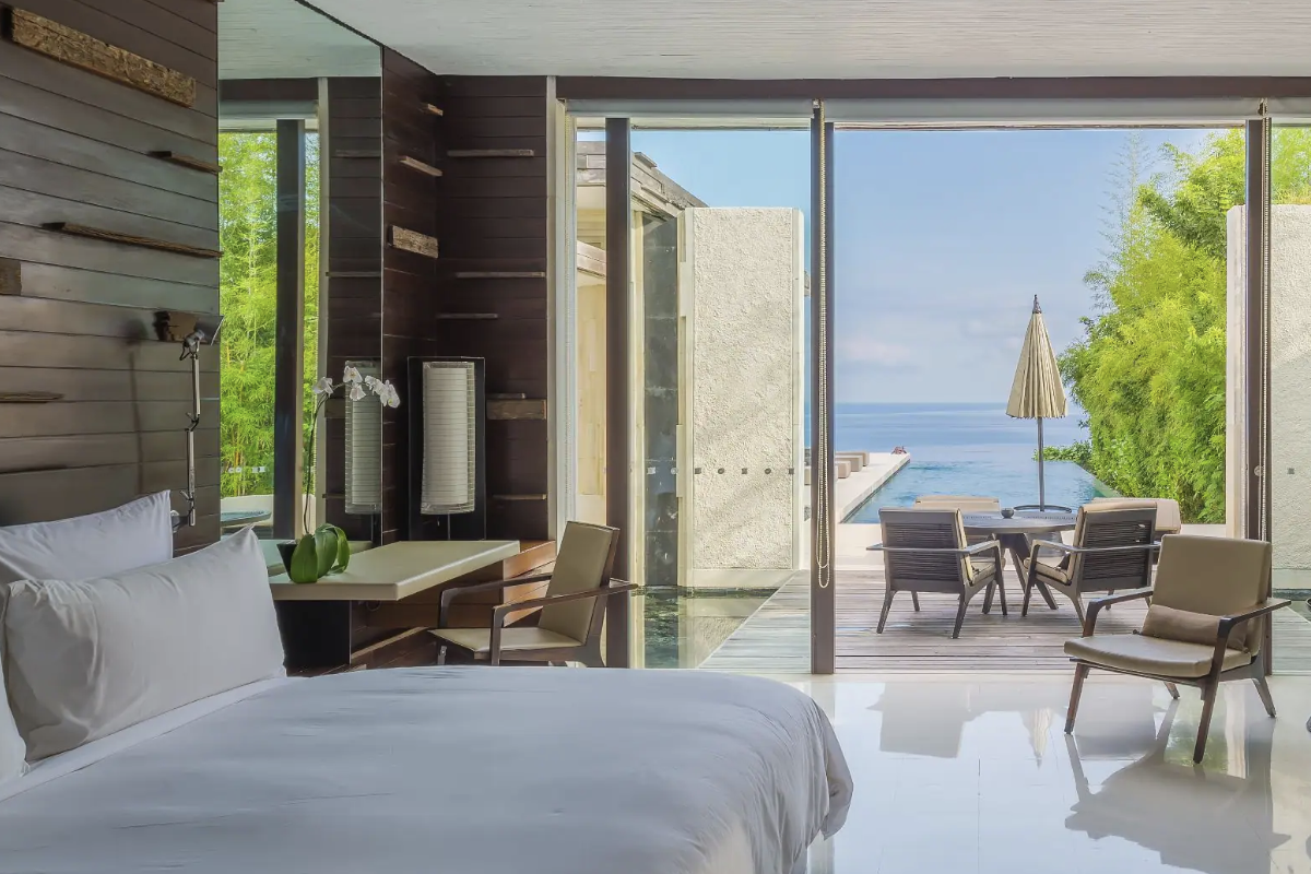 View from room window at the Alila Villas Uluwatu