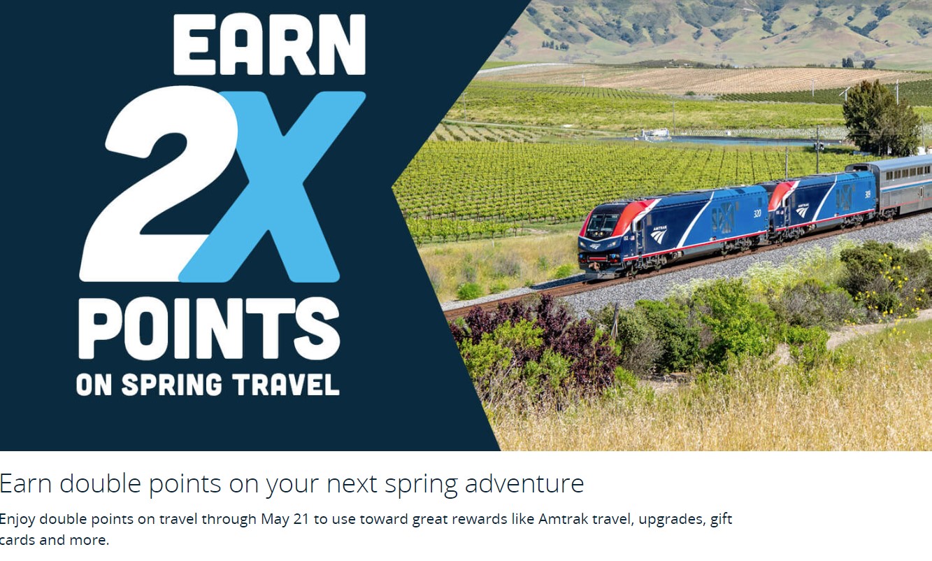 Amtrak 2X Points Promotion
