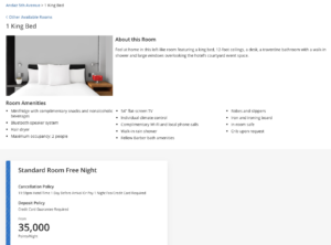 hotel booking page showing policies and terms