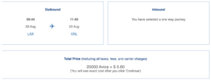 American Airlines award from LAX to HNL bookable through British Airways.