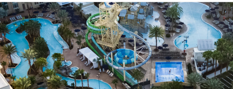 Screenshot of a photo of the waterpark at the Gaylord Palms