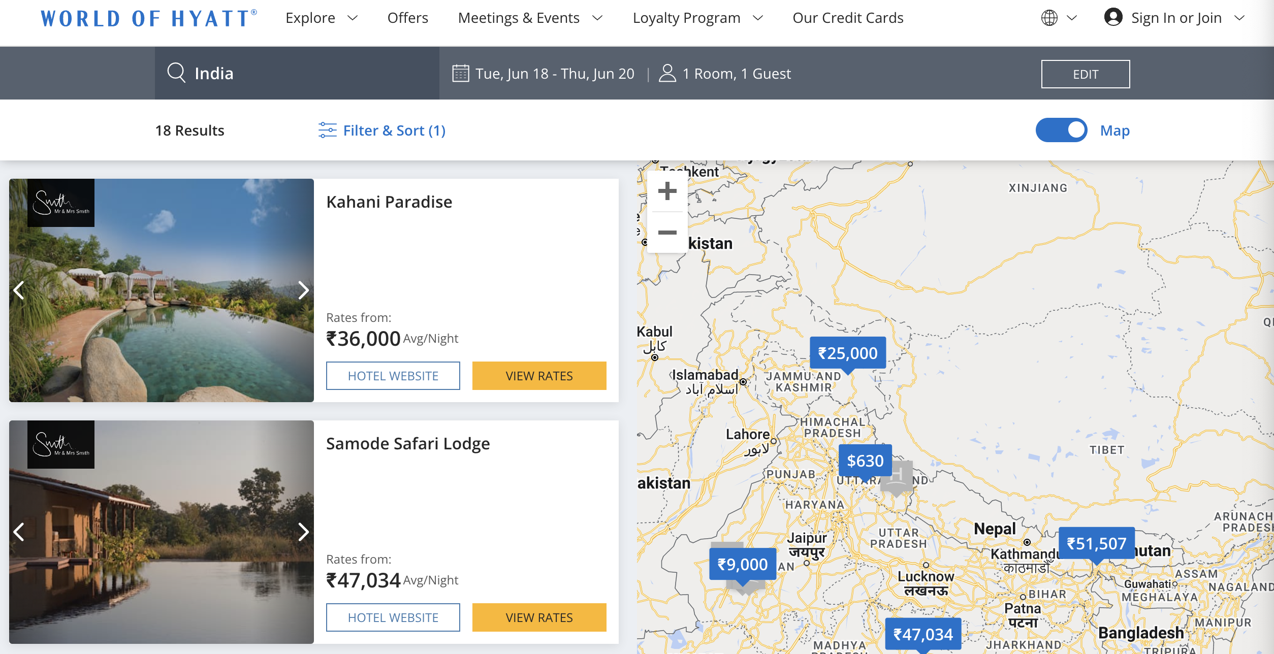 Smith Hotels in India