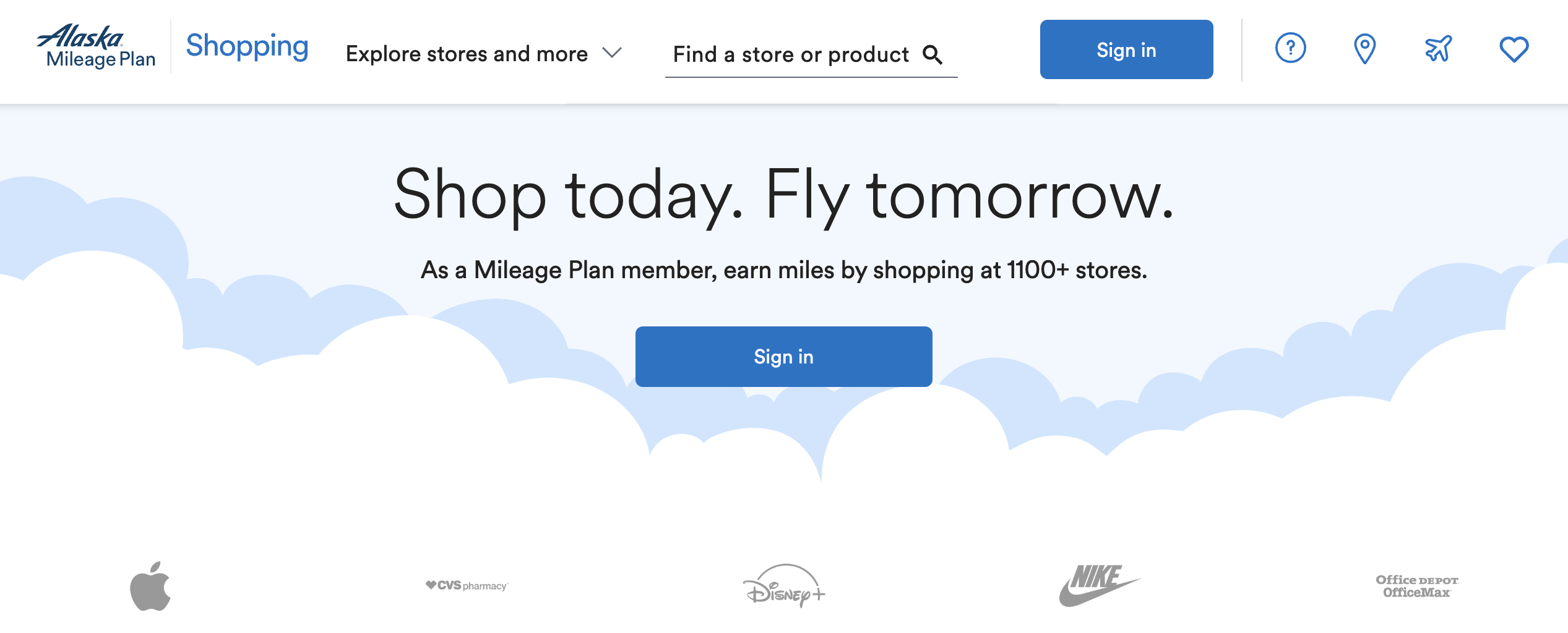 Mileage Plan Shopping Splash Banner