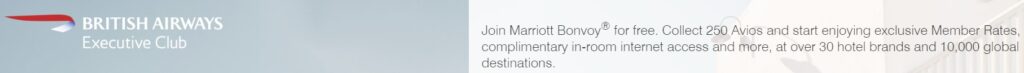 Marriott Bonvoy 250 Bonus Avios for New Members