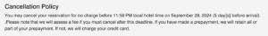 5 day cancellation policy for certain Marriott properties