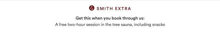 Smith Extra listed on booking page at Treehotel Norrbotten County Sweden