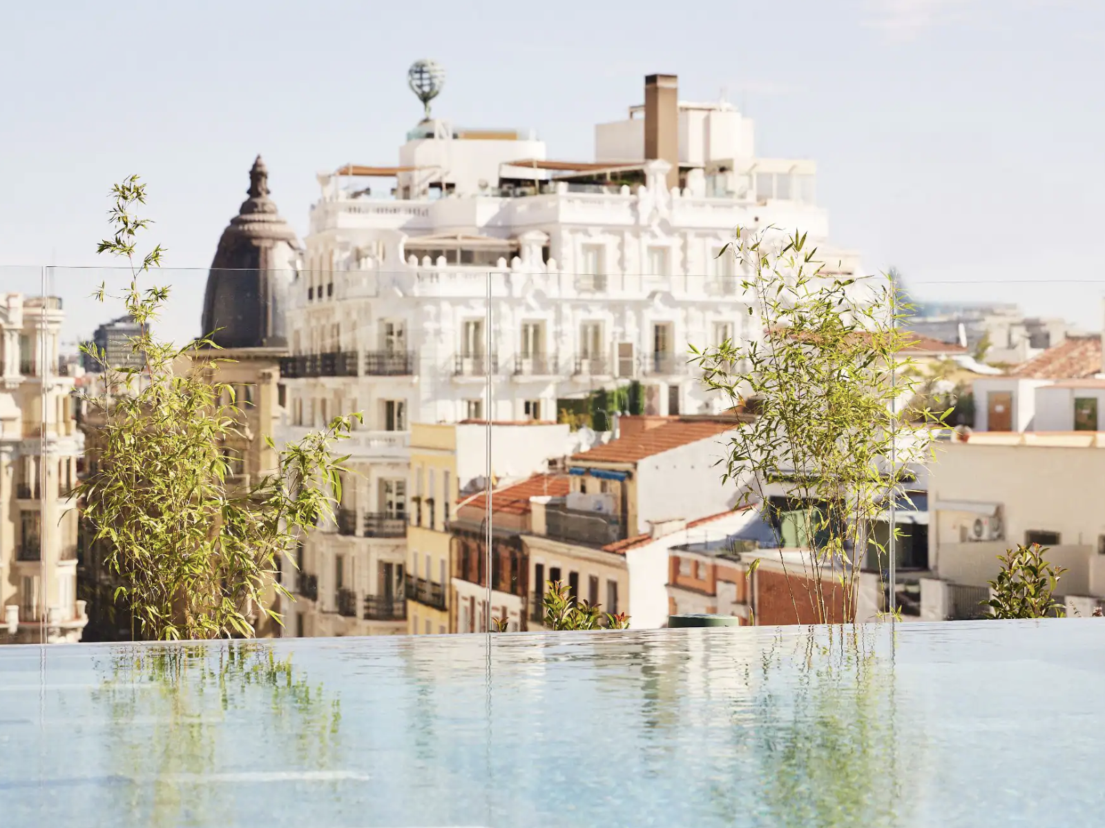View from the pool at the Thompson Madrid.