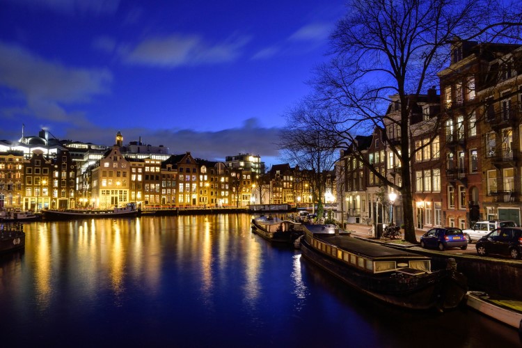 Canal in a European city