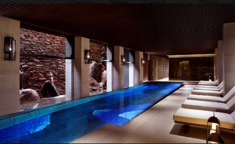 Photo of an indoor pool at the Ritz Carlton Kyoto