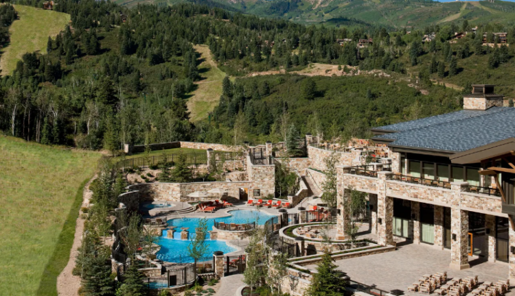 Photo of an aerial view of the St. Regis at Deer Valley
