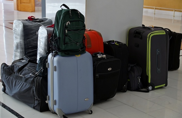lots of baggage in the airport