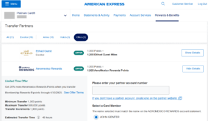 Aeromexico 20% transfer bonus from Amex