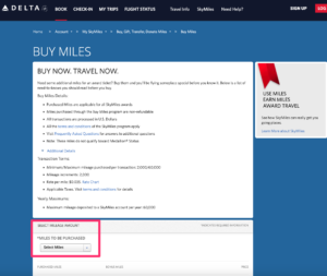 Image highlighting where to buy Delta SkyMiles
