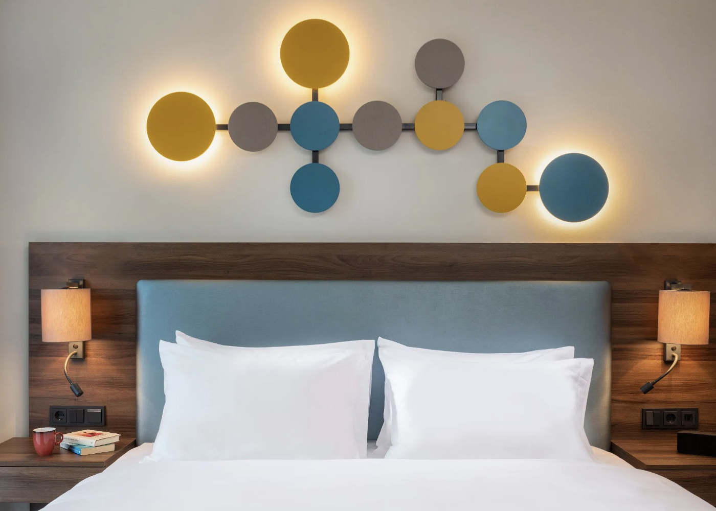 Bed at the Hyatt House Frankfurt Eschborn