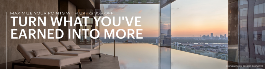 Banner image advertising boosting your IHG points with up to a 35% discount